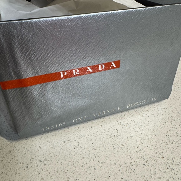 Prada Patent Leather OXP Vernice Rosso 38 flat sandals red - Picture 5 of 8